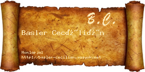 Basler Cecílián névjegykártya
